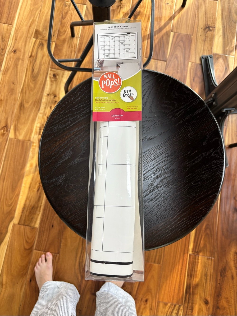 WallPops Dry Erase Calendar Peel & Stick - White